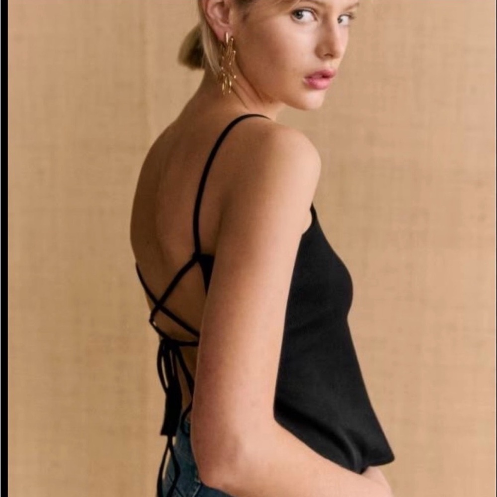 Sezane Black Strappy Camisole